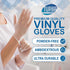 TURBA 100 Clear Latex-Free Disposable Gloves Ct. Single-Use Powder-Free Vinyl Gloves Non-Latex Gloves for Cleaning
