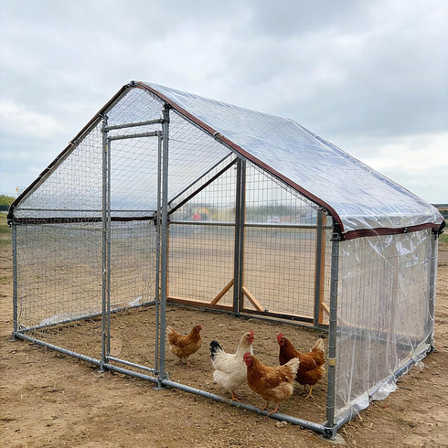 generic 6x27 Grommets Heavy-Duty Clear Tarp for Chicken Coop FT All-Weather Waterproof PVC Cover with Metal for Chicken