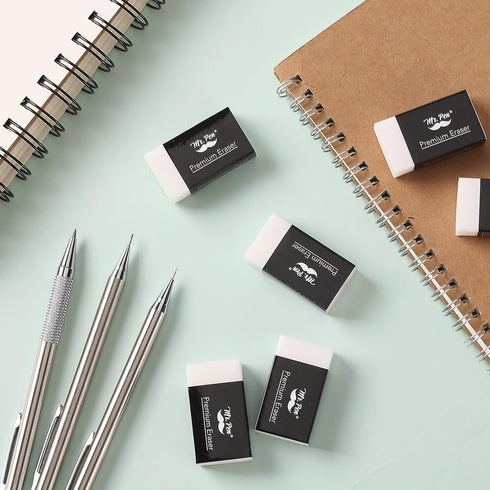 Mr. Pen Pencil Eraser, 8 Pack White Erasers for Artists, Large Drawing Erasers for Sketching and School