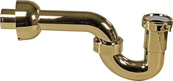 Westbrass D401-PF-01 Decorative Styrene P-Trap, Polished Brass