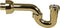 Westbrass D401-PF-01 Decorative Styrene P-Trap, Polished Brass