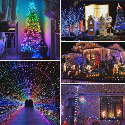 66ft 20mm 8 Solar String Lights Outdoor Waterproof with Remote, Ovlied-Shaped LEDs with Three-Wire Hanging Design