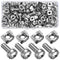 110 Pcs/55 Set Rack Mount Screws and Cage Nuts for Server Cabinet, Carbon Steel Mounting Screws and Cage Nuts