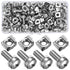 110 Pcs/55 Set Rack Mount Screws and Cage Nuts for Server Cabinet, Carbon Steel Mounting Screws and Cage Nuts