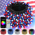 240LED Smart 4th of July String Lights App Controlled, 95FT Waterproof Red