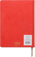 DesignWorks Ink Good Things Are Coming Orange, 7.5" x 10.25" Jumbo Journal Notebook, Vegan Suede, Gold Arches Accents,