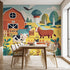 MazoAzuria Farm Animal Wall Mural, Dairy Cow Wallpaper for Bedroom, Farmhouse Mural for Living Room Dining Room Home