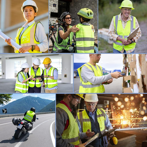 XPCARE Reflective Safety Vests For Women Men, High Visibility Security Vest Pockets and Zipper Front Construction Work