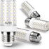 ALIDE 4 Pack E26 100W Replacement LED Candelabra Corn Bulbs, 6000K Bright Daylight White, 1200LM for Ceiling Fan