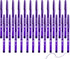 Writon Round Stick Ballpoint Pens, 24 Pack, 1.0mm Medium Point, Purple Ink