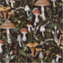 HAOKHOME 93279 Peel and Stick Boho Mushroom Wallpaper for Bathroom, Black/Brown/Green 17.7in x 9.8ft