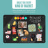 Houseables Magnetic Board, Black Memo Display Panel, 17.5" Wide x 12" High for Wall, Refrigerator, Writing