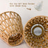 Set 2 5.5" 5.9" 2.76", of Boho Small Rattan Bell Lamp Shade x Handwoven Barrel Rattan Chandelier Shades Replacement