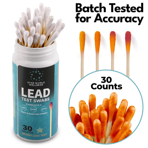 30 Lead Test Kit, Units, Lead Paint Test Kit, Lead Test Swabs for Instant Lead Detection Home Use on All Surfaces:
