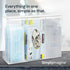 Triple Hygiene Dispenser Station with Lid - Multifunctional Tabletop or Wall Glove Holder with 3 Compartments
