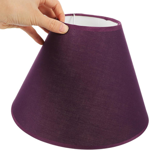 Purple Fabric Lamp Shade Cover for Table and Bedside Lamps Simple Elegant Cloth Replacement for Floor and Desk Lighting
