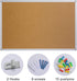 Board2by Cork Board Bulletin Board, 24 x 36 Silver Aluminium Framed, Large Wall Mounted Notice Pin Board