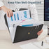 JARLINK 7 Pockets Expanding File Folder, A4 Size Accordion Document Organizer, Portable Cute Paper Organizer, Black