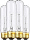 Weyolin Edison Light Bulbs,120V, E26 Base, T10 Tubular Bulbs, 25W Clear Incandescent, Warm