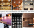 Dimmable 12V 4Pack) Smart LED Puck Lights with APP Control, Cabinet Lighting with Bluetooth, Music Sync and Timer