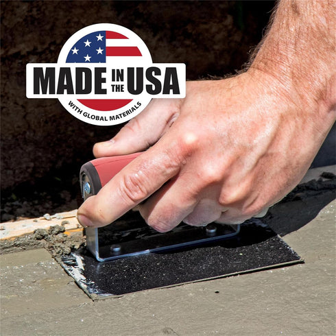 MARSHALLTOWN Straight Concrete Edger, 6 x 6 Blue Steel Blade, 1/2 x 3/8 Lip, Made in the USA, 162BD