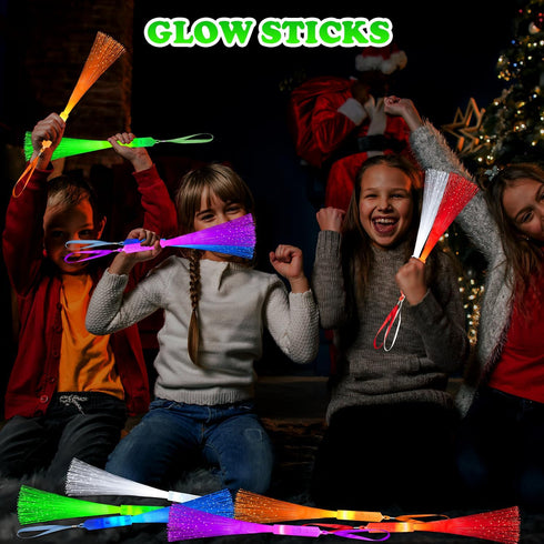 Bulk-24 Pack, Glow in Dark Fiber Optic Lights for Kids Light Up Toys Gifts Goodie Bag Basket Stuffers Fillers