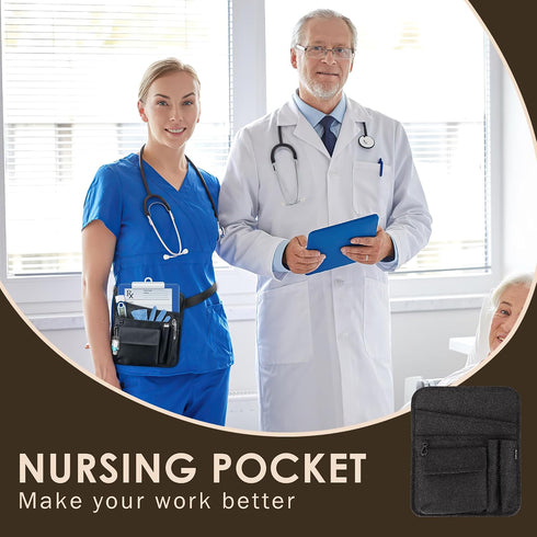 59'' Likesing Server Apron, Restaurant Serving Apron with Pockets for Waitress Hotel Bar, Waist Pouch with Adjustable