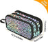 Gredecor Rainbow Leopard Big Capacity Pencil Case, Pastel Leopard Spots Pouch Bag for Students, School Office Supplies