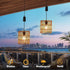 Bulb,4*AA Livinlarge Battery Operated Chandelier,Hanging Rattan Pendant Lights with Timer,Gazebo Lights with Warm White