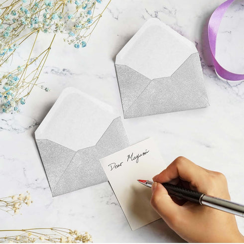 Gift Card Envelopes - 100-Count Mini Paper Business Card Envelopes, Bulk Tiny Envelope Pockets for Small Note Cards,