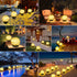 2-Pack ASOMST Garden Solar Lights Outdoor, Cracked Glass Ball Light Waterproof, Decorative Solar Globe Lights Warm