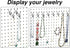Stainless Steel Pegboard Hooks 50-Pack, 1in J-Hook, Multipurpose for Organizing Necklaces, Jewelry, Craft Supplies