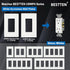 BESTTEN 15 Amp Decor Electrical Wall Outlet Receptacle, Non-Tamper-Resistant, 10 Pack, White