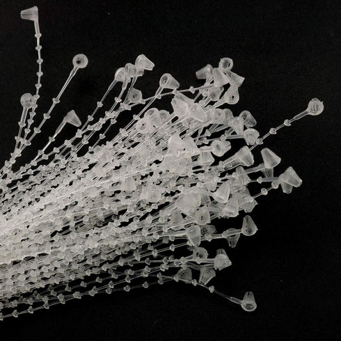 Tegg Snap Lock Pin 1000PCS 5Inch Clear Plastic Adjustable Beaded Tie Lock Pin Security Loop Fasteners