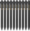 Mr. Pen Retractable Gel Pens, 10 Pack, Black Ink, Fine Point 0.5mm, Fast Dry, Cute Aesthetic Pens for Journaling