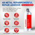 Metal Glue, 1.76 oz 2 Part Liquid Metal Welding Heavy Duty Epoxy Glue, Marine Filler Repair Putty, High Temperature Resistant Heavy Duty Ab Glue (3Pcs)