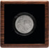 Single Walnut Wood Challenge Coin Presentation Display Box Storage Case with Clear Top and Plastic Coin Capsules
