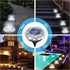 8 Pack Solar Ground Light Outdoor Mini Solar Grounf Lights Waterproof Landscape Lighting Solar Powered Pathway Lights