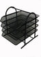 Buddy Products Mesh 4-Tier Letter Tray, 13.8 x 11.8 x 12.3 Inches, Black