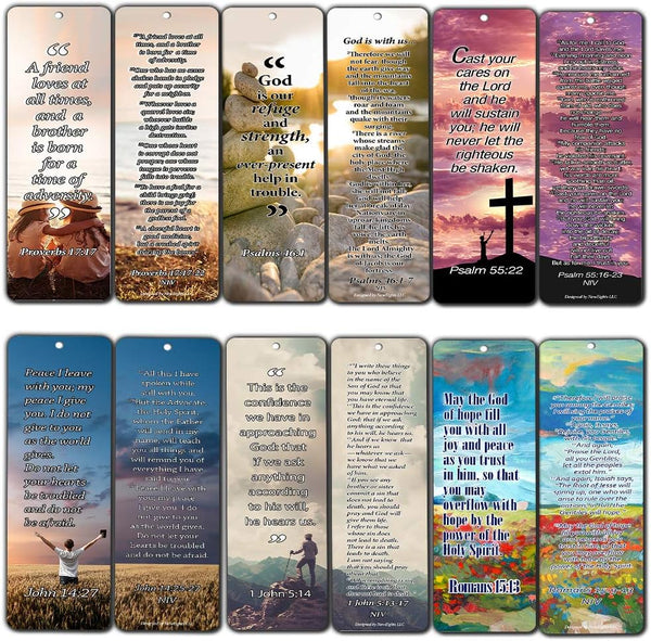 Christian Bookmarks with Popular Bible Verses - 30-Pack Stocking Stuffers for Adults, Teens, Kids, Men, Women, Boys &