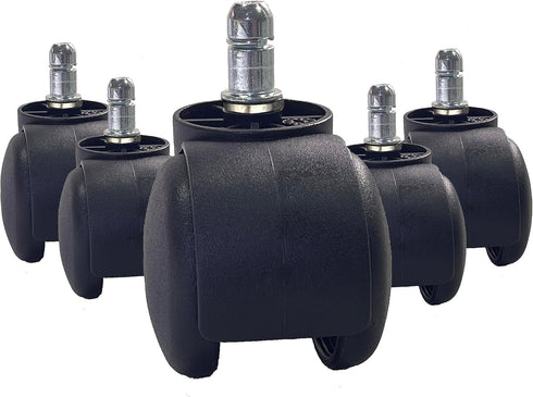 BTExpert 2" Heavy Duty Office Chair Wheels, Safe for All Floors, Rotating Mute Universal Standard Stem Size,