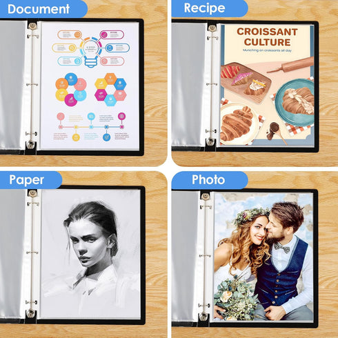 KTRIO 500 Pack Clear Sheet Protectors 8.5 x 11 inch for 3 Ring Binder, Top Loading Plastic Sleeves, Letter Size