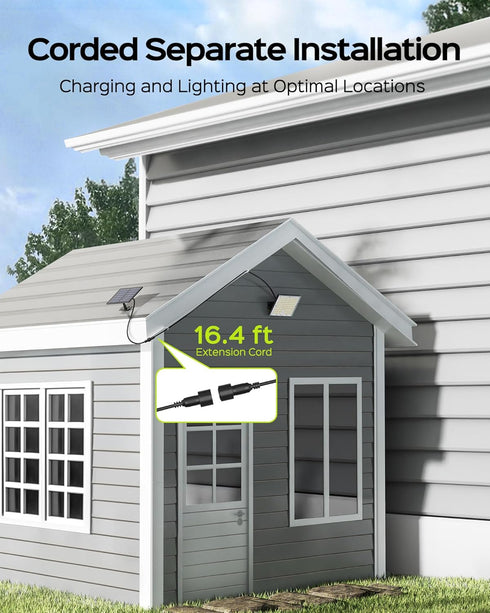 JACKYLED Solar Lights Outdoor with Motion Sensor, 113LED Cool White Solar Flood Lights, Waterproof Dusk to Dawn Solar Powered Security Spot Lights for Porch Patio Yard Garage, 1 Pack by JACKYLED