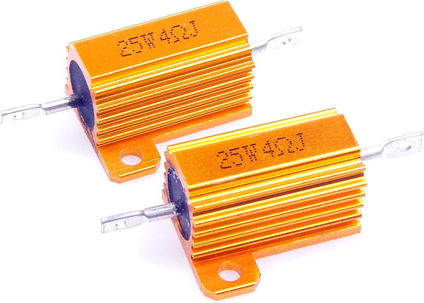 25 Watt 4 Ohm 5% Wirewound Resistor, Electronic Aluminium Shell Resistor, Pack of 2