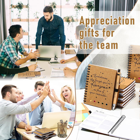 Moinchore 20 Sets Teacher Appreciation Gifts Thank You Gifts Inspirational Spiral Notebooks with Sticky Notepad