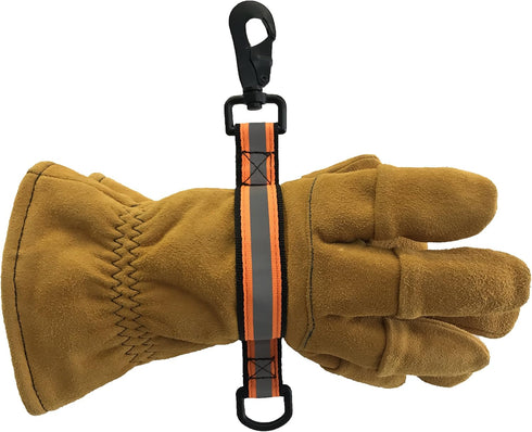 LINE2design Firefighter Glove Strap, Heavy Duty Reflective Gloves Safety Leash for First Responders
