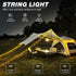 1-Pack Camping String Light with Lamp - 32.8FT Rechargeable Waterproof LED for Outdoor Decor
