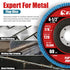 EZARC Flap Disc 4 1/2 Inch for Angle Grinder, 10 PCS 60 Grit Zirconia Grinding Wheel for Stainless Steel