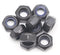 binifiMux 10Pcs M10 x 1.5mm Black Hex Nylon Insert Self Lock Nuts, Zinc Plated Carbon Steel
