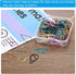 MECCANIXITY Metal Paper Clip, 50 Pieces, Drop-Shaped with Box, 1.3 Inch Light Green for Crafts